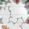 50ct. Red, Green & White LED G12 Berry Christmas Lights Set With Green Wire